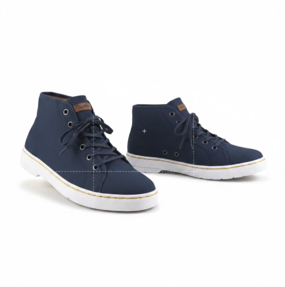 DR MARTENS AirWair Coburg Uomo Canvas Shoes M 8 / W 9 Blue Stylish Timeless NWOB